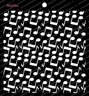 Craft Stencils - Music Background Pattern 6x6 - Mudra