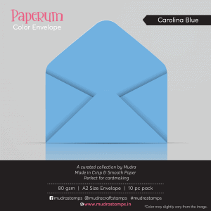 Carolina Blue Color Envelope for A2 size card - Mudra Paperum