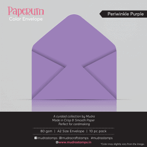 Periwinkle Purple Color Envelope for A2 size card - Mudra Paperum