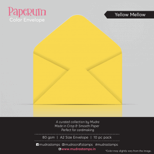 Yellow Mellow Color Envelope for A2 size card - Mudra Paperum