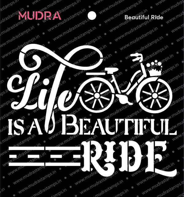 Craft Stencils - Beautiful Ride 6x6 - Mudra