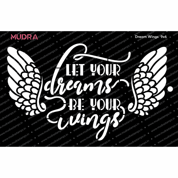 Craft Stencils - Dream Wings 9x6 - Mudra