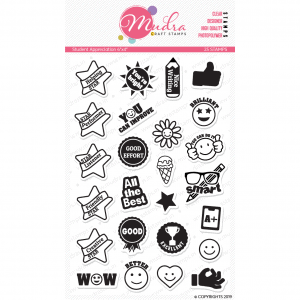 student appreciation design photopolymer stamp for crafts, arts and DIY by Mudra