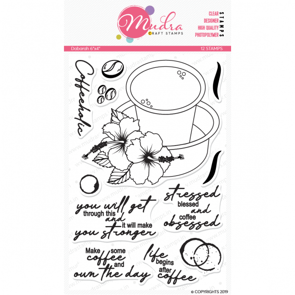 dabarah design photopolymer stamp for crafts, arts and DIY by Mudra