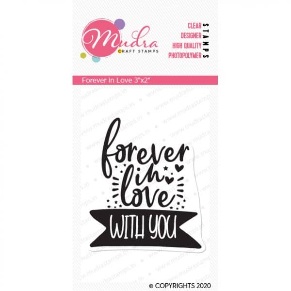 Forever in Love design photopolymer stamp for crafts, arts and DIY by Mudra
