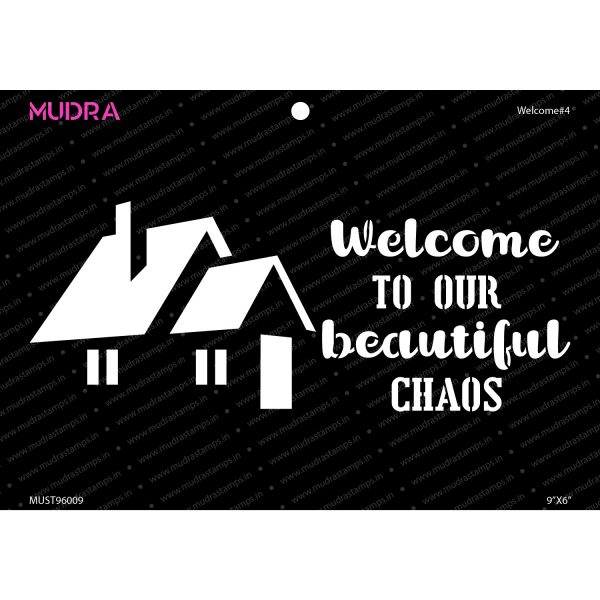 Craft Stencils - Welcome #4 9x6- Mudra