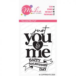 you and me design photopolymer stamp for crafts, arts and DIY by Mudra