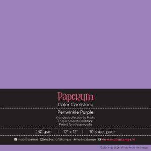 Periwinkle Purple Color Cardstock Paper board 250gsm 12x12 - Mudra Paperum
