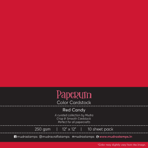 Red Color Cardstock Paper board 250gsm 12x12 - Mudra Paperum